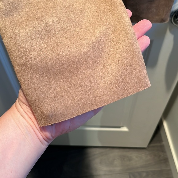 Camel faux suede cigarette pants - Picture 5 of 5